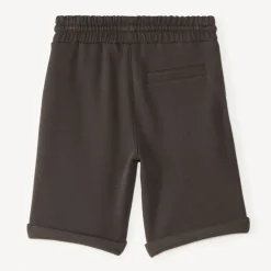 Bermuda in effen molton voor jongen