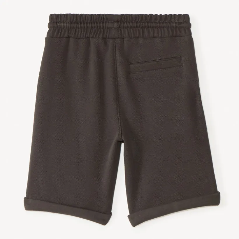 Bermuda in effen molton voor jongen