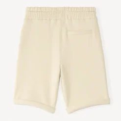 Bermuda in effen molton voor jongen