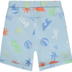 Bermuda in fleece met allover strandprint voor babyjongens