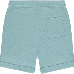 Bermuda in honingraat met dino patch voor baby jongen
