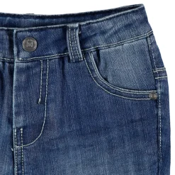 Bermuda in jeans met used effect voor baby jongen