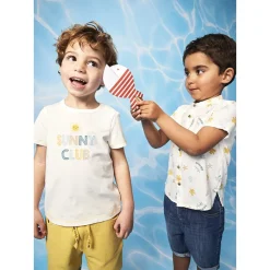 Bermuda in jeans met used effect voor baby jongen