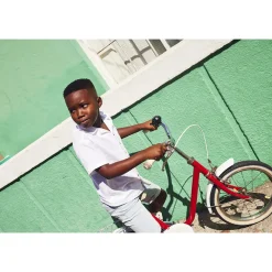 Bermuda jeanslook met afneembare riem jongens