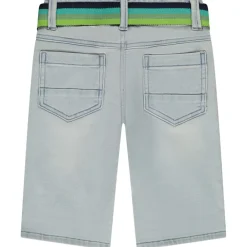 Bermuda jeanslook met afneembare riem jongens