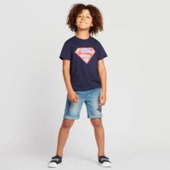 Bermuda jeanslook Superman Warner jongens