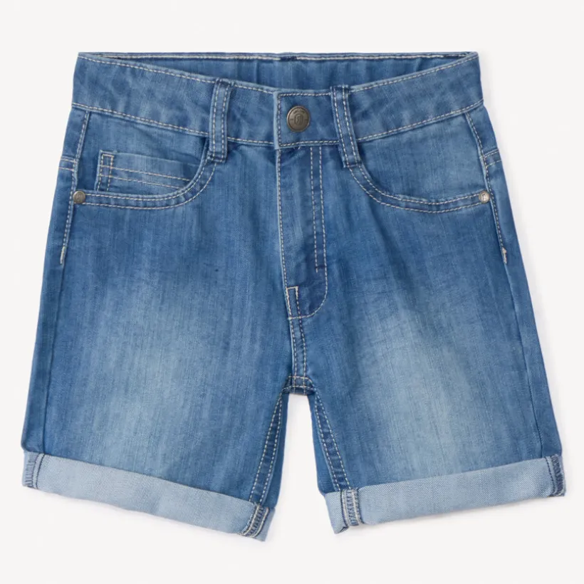 Bermuda jeans met een vervaagde uitstraling jongens