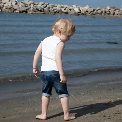 Bermuda jeans met een vervaagde uitstraling jongens