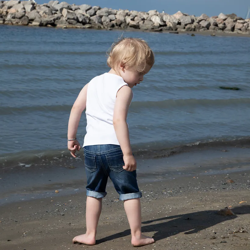 Bermuda jeans met een vervaagde uitstraling jongens