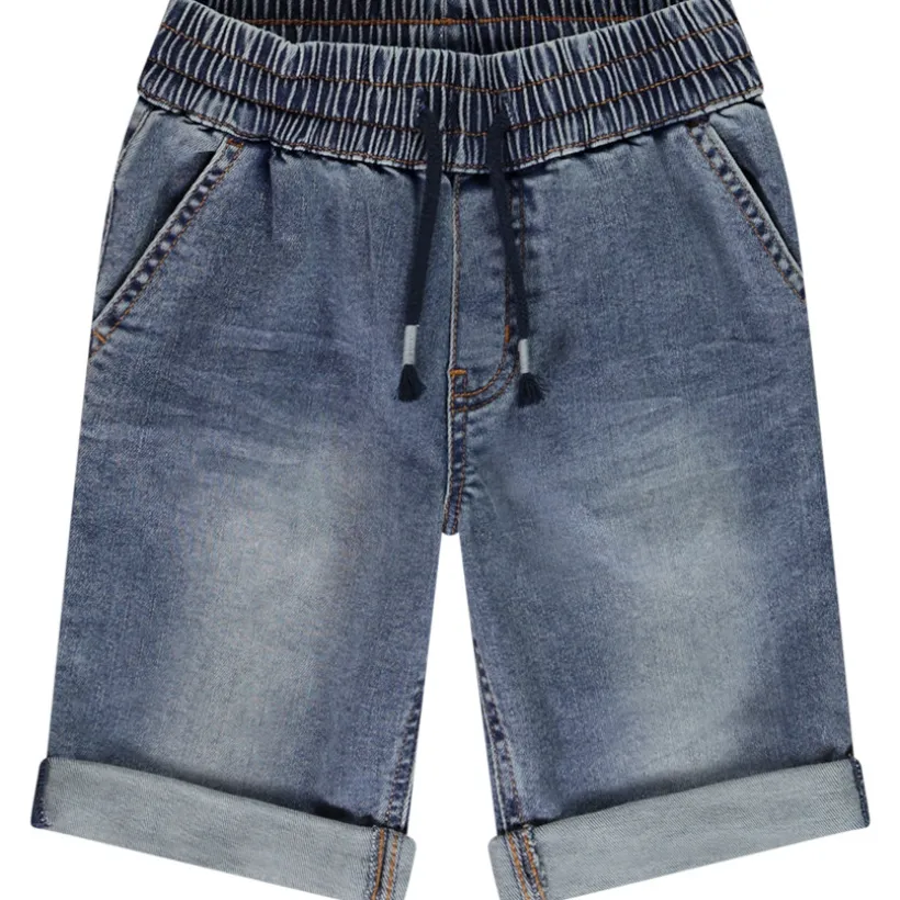 Bermuda jeans met elastische taille jongens
