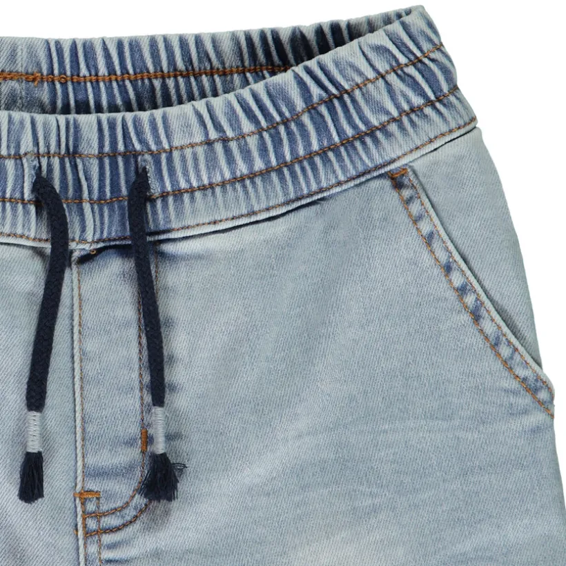 Bermuda jeans met elastische taille jongens