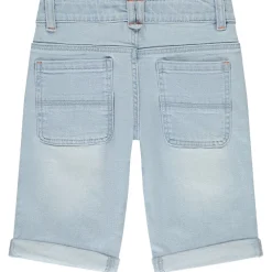 Bermuda jeans met used effect en bleke kleur jongens