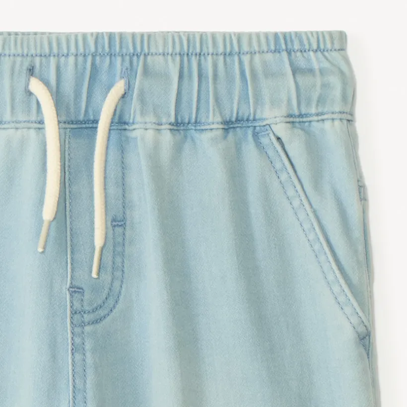 Bermuda met denimlook en print jongens