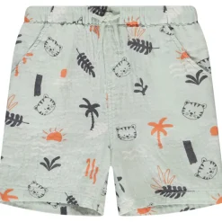 Bermuda met fantasieprint van tijgers voor baby jongen