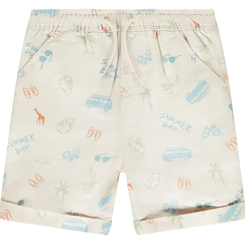 Bermuda met fantasieprint voor babyjongen