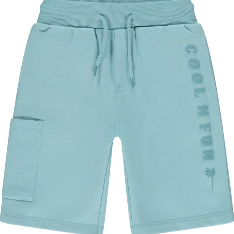 Bermuda met fleece en puff print jongens