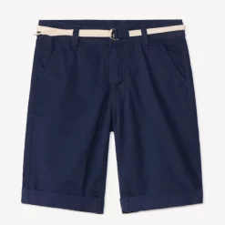 Bermuda met tailleband in twill voor jongen
