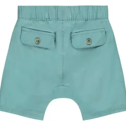 Bermuda's in ripstop met knoopflappen voor babyjongen