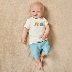 Bermuda's in ripstop met knoopflappen voor babyjongen