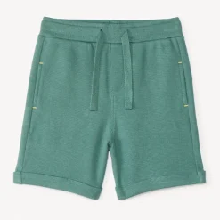 Bermuda unis en maille nid d'abeille pour bébé garçon