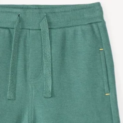 Bermuda unis en maille nid d'abeille pour bébé garçon