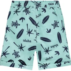 Bermuda van stof met surfprint voor babyjongens
