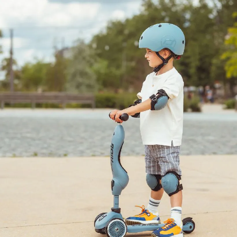 Beschermingsset knieën en ellebogen Scoot and Ride XXS blauw