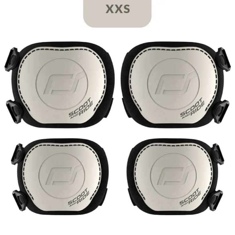Beschermingsset knieën en ellebogen Scoot and Ride XXS ash