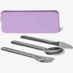 Bestekset van roestvrij staal met etui 3STKS Purple