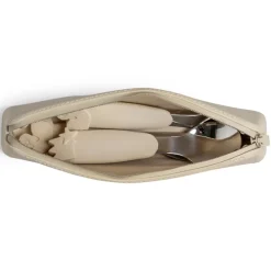 Bestekset van roestvrij staal/silicone met etui 3STKS Ballerina