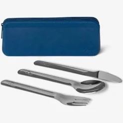 Bestekset van roestvrij staal met etui 3STKS Blue