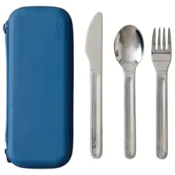Bestekset van roestvrij staal met etui 3STKS Blue