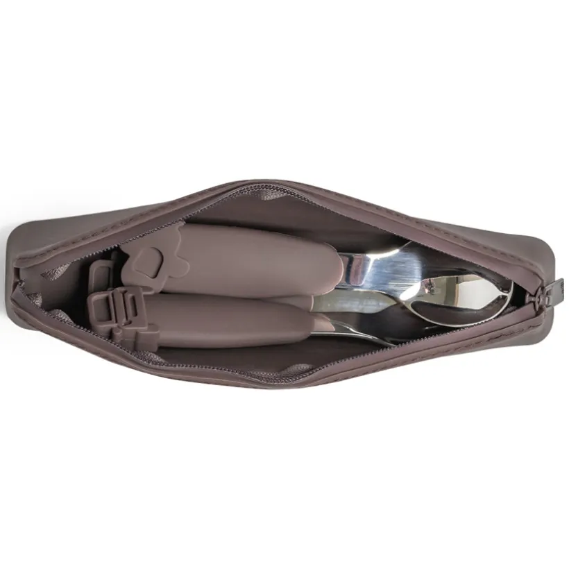 Bestekset van roestvrij staal/silicone met etui 3STKS Vehicles