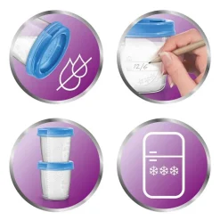 Bewaarbekers + deksels 180ml - 5 stuks
