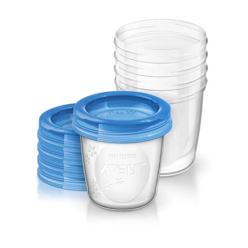 Bewaarbekers + deksels 180ml - 5 stuks