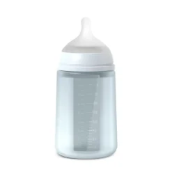 Biberon en silicone Colour Essence 240 ml Bleu clair