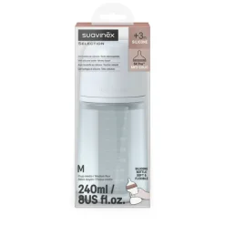 Biberon en silicone Colour Essence 240 ml Bleu clair