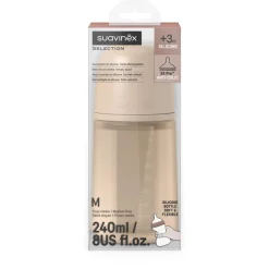 Biberon en silicone Colour Essence 240 ml beige
