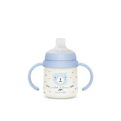 Biberon met handvatten 150 ml 6M+ Wild & Free Nacht en Dag Blauw
