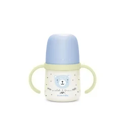 Biberon met handvatten 150 ml 6M+ Wild & Free Nacht en Dag Blauw