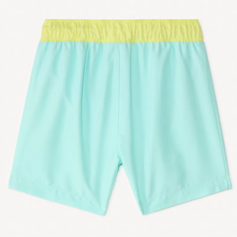 Bicolore en geprinte zwemshort jongens