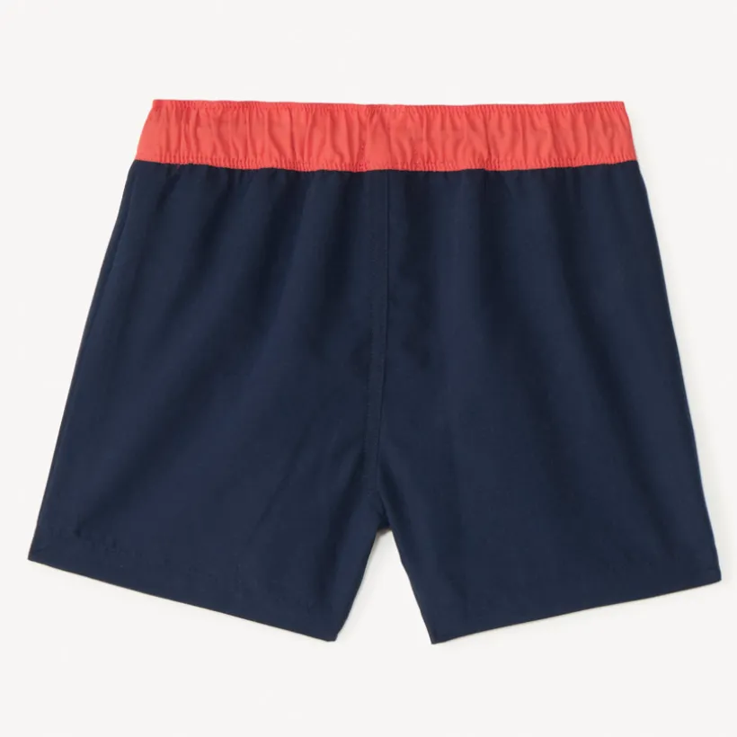 Bicolore en geprinte zwemshort jongens