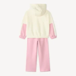 Bicolore jogging set voor meisjes met glitter.