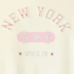 Bicolore jogging set voor meisjes met glitter.