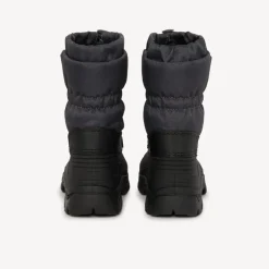 Bicolor zip après-ski met rubberen badge voor babyjongens