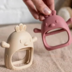 Bijthanschoen in silicone - Kip - Oud roze