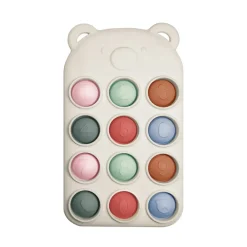 Bijtring Pop It afstandsbediening - Silicone - Wit