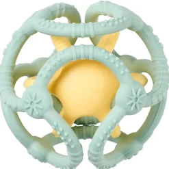 Bijtring - Set 2 ballen-in-één - Silicon - Pastel groen/geel