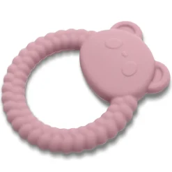 Bijtring siliconen Panda Roze