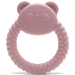 Bijtring siliconen Panda Roze